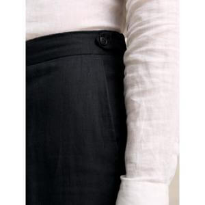 REISS Kin Linen Trousers in Navy
